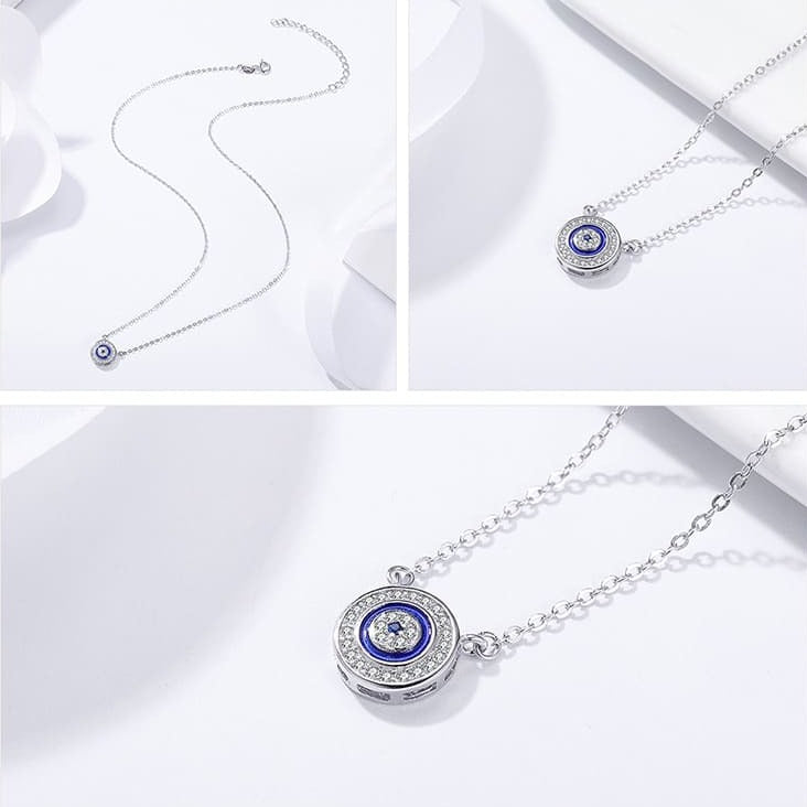 Colar em Prata 925 Olho Grego Zircônia