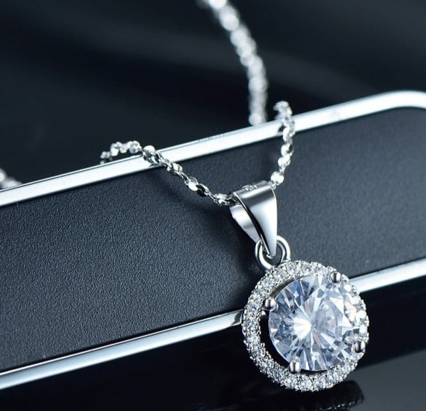 Colar em Prata 925 Luxury Redondo Zircônia