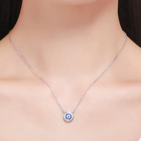 Colar em Prata 925 Olho Grego Zircônia