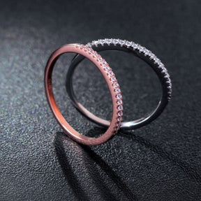 Anel Aparador em Prata 925 Zircônia Cravejado