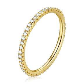 Anel Aparador em Prata 925 Cravejado Zircônia